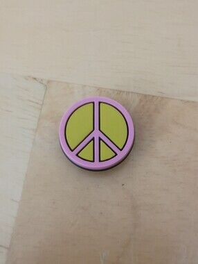 10 for $10 Jibbitz Croc Charms - Hippie Peace Sign Pink & Yellow - New Charm